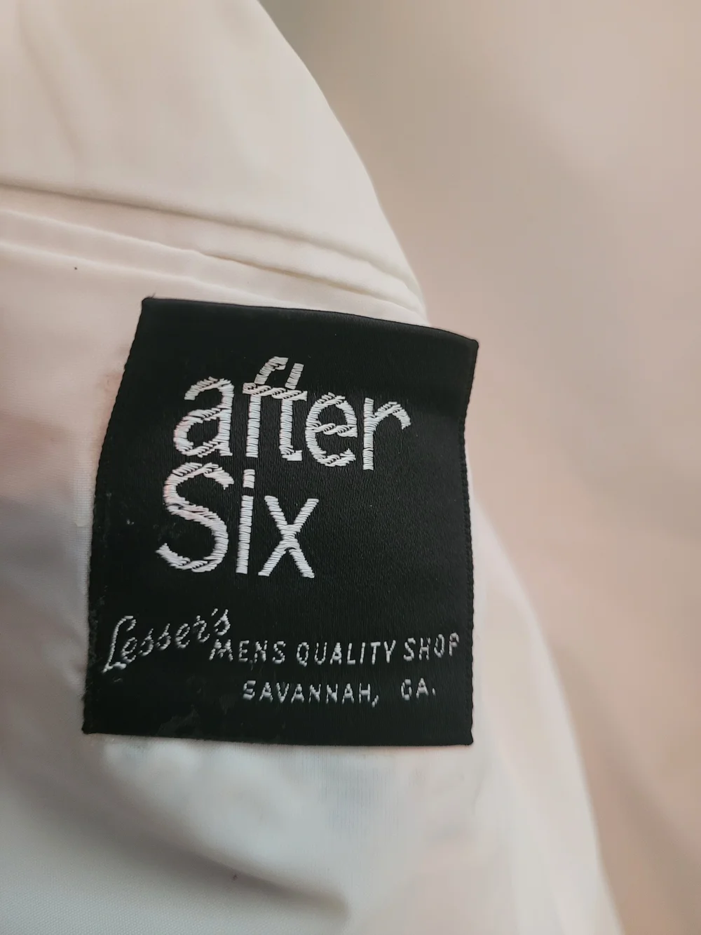 After Six White Shawl Collar Tuxedo Jacket